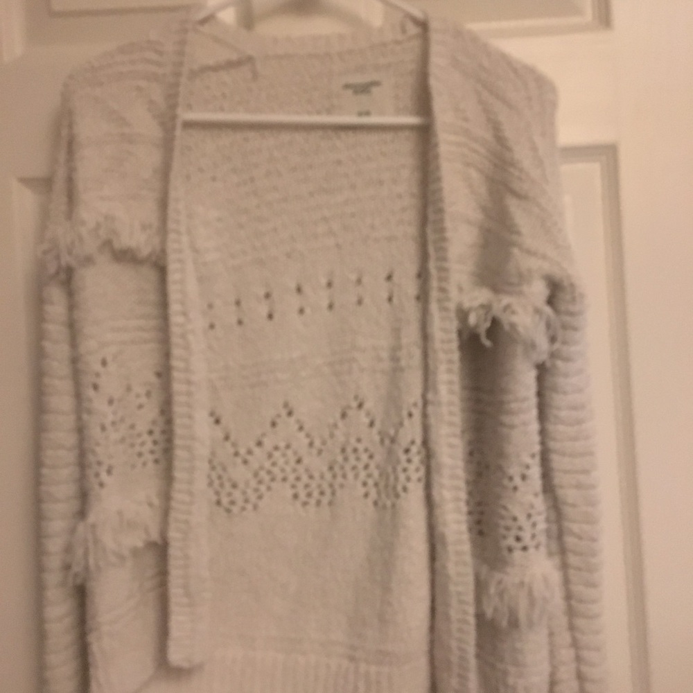 White cardigan